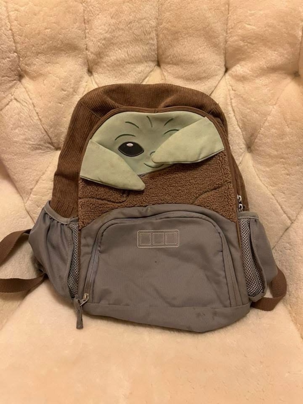 ($20 FIRM ON PRICE) Star Wars Grogu Brown & Gray Casual Backpack